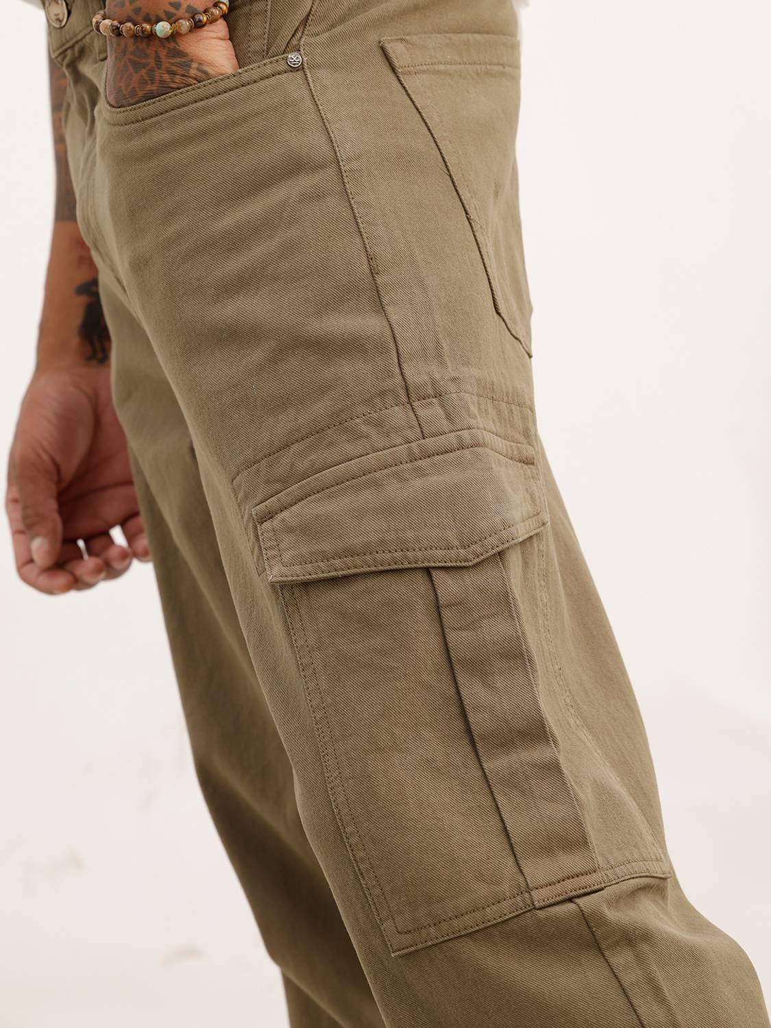 WROGN Loose Fit Men Green Jeans - Image 5