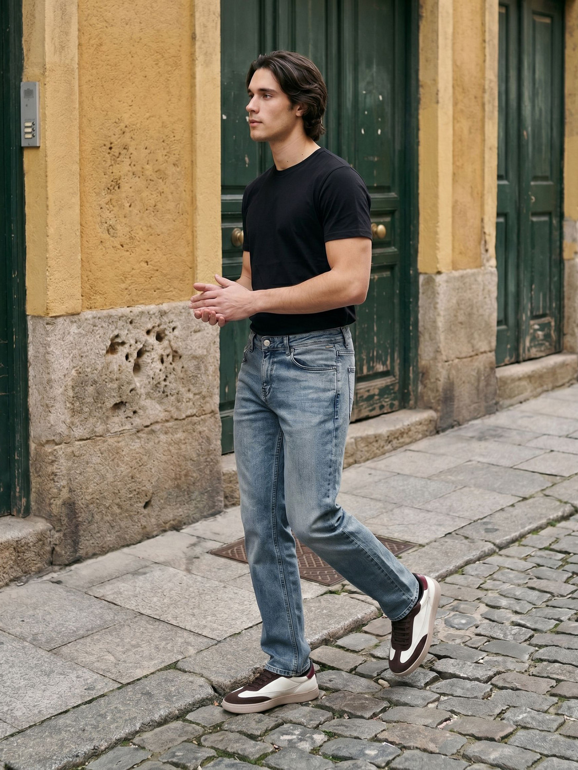 Image of THE BEAR HOUSE Boot-Leg Men Light Blue Jeans