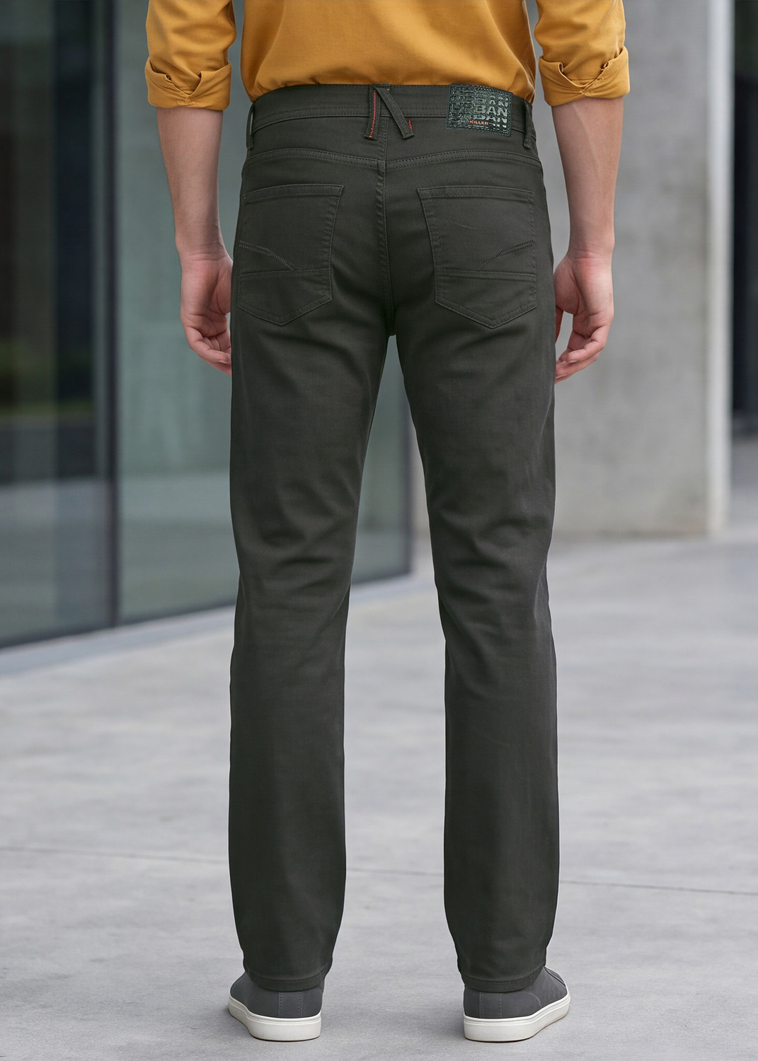 Image of KILLER Men Straight Fit Mid Rise Dark Grey Jeans