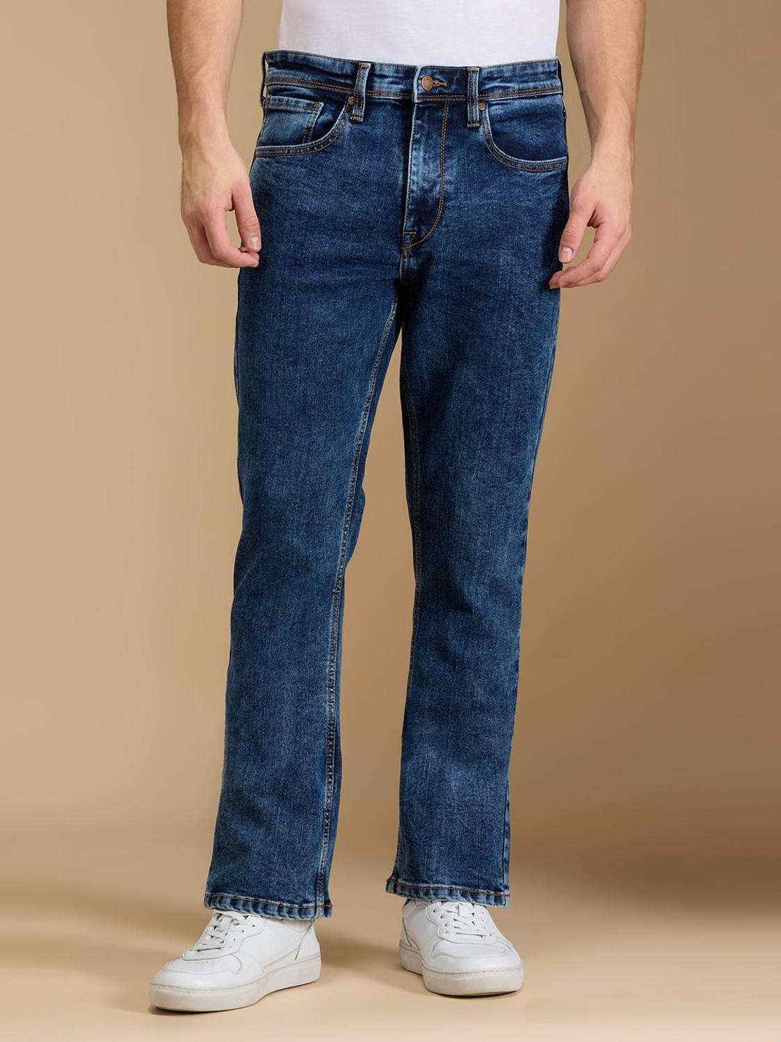 Image of Pepe Jeans Men Boot-Leg Mid Rise Black Jeans