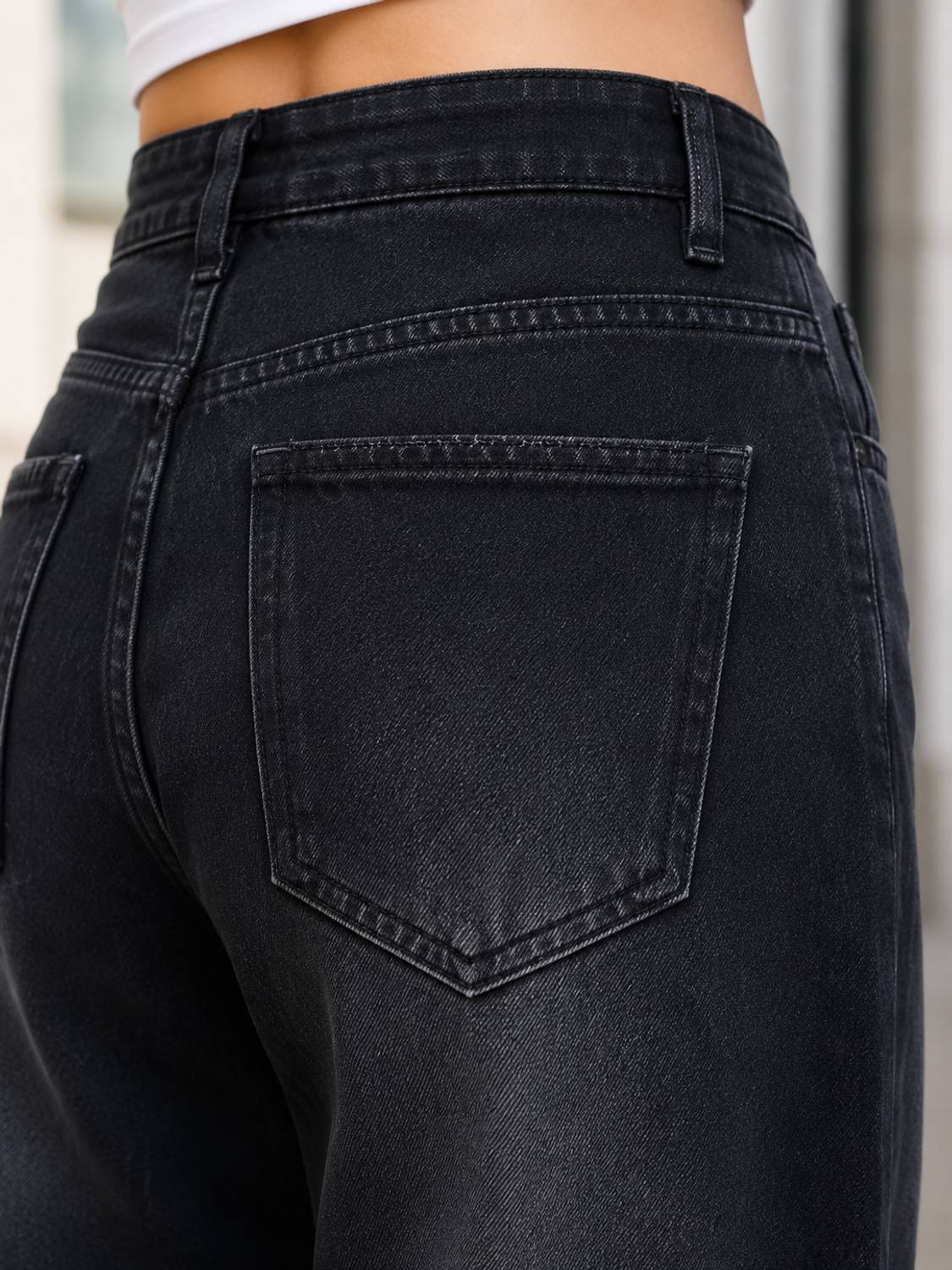 A1 lohia Boyfriend Black Jeans - Image 4