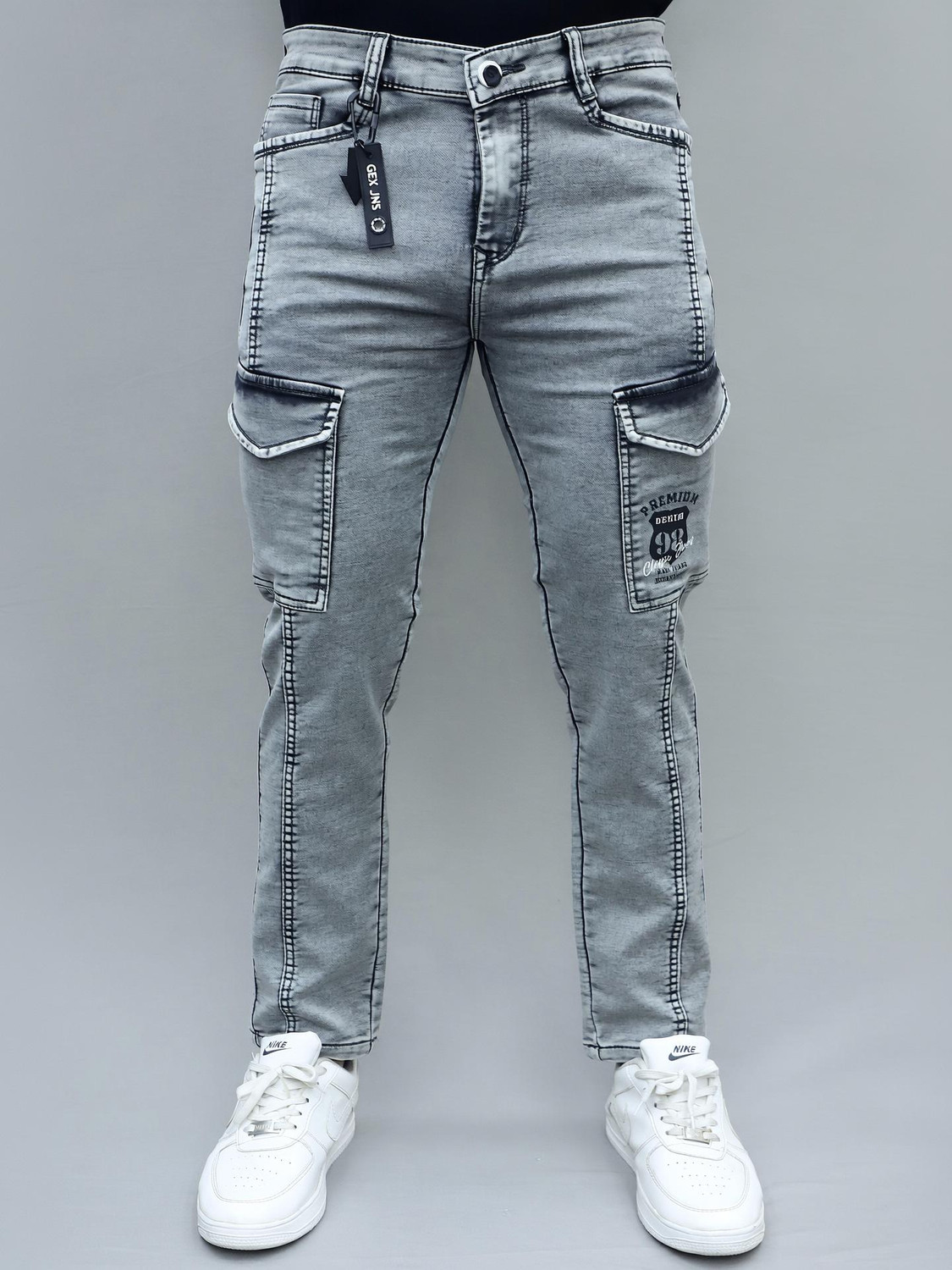 GEX Regular Men Grey Jeans