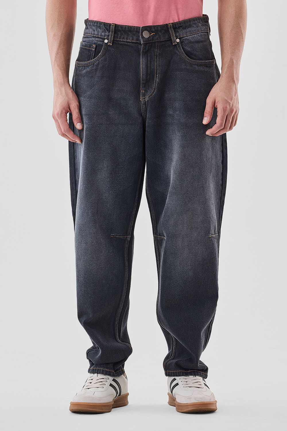 Image of Snitch Relaxed Fit Men Grey, Blue Jeans