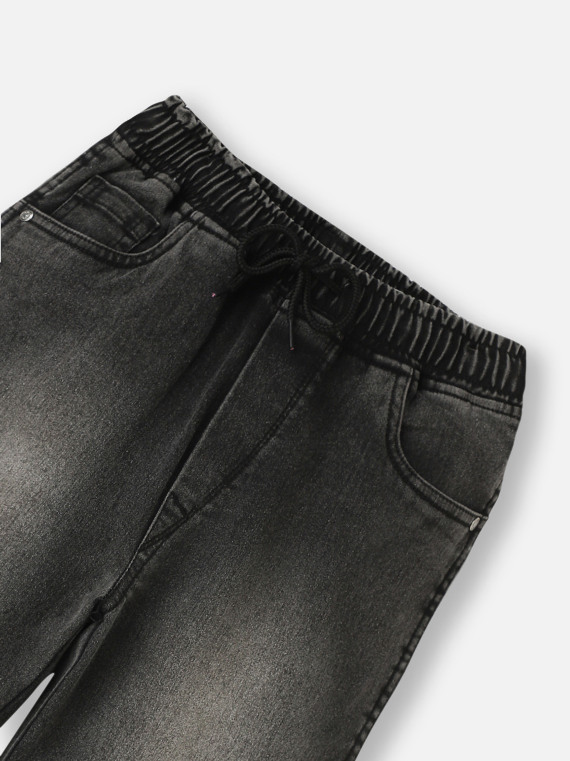 Image of Urbano Juniors Loose Fit Boys Black Jeans