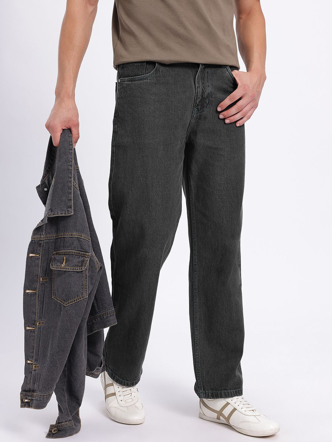 Image of Glitchez Straight Fit Men Black Jeans