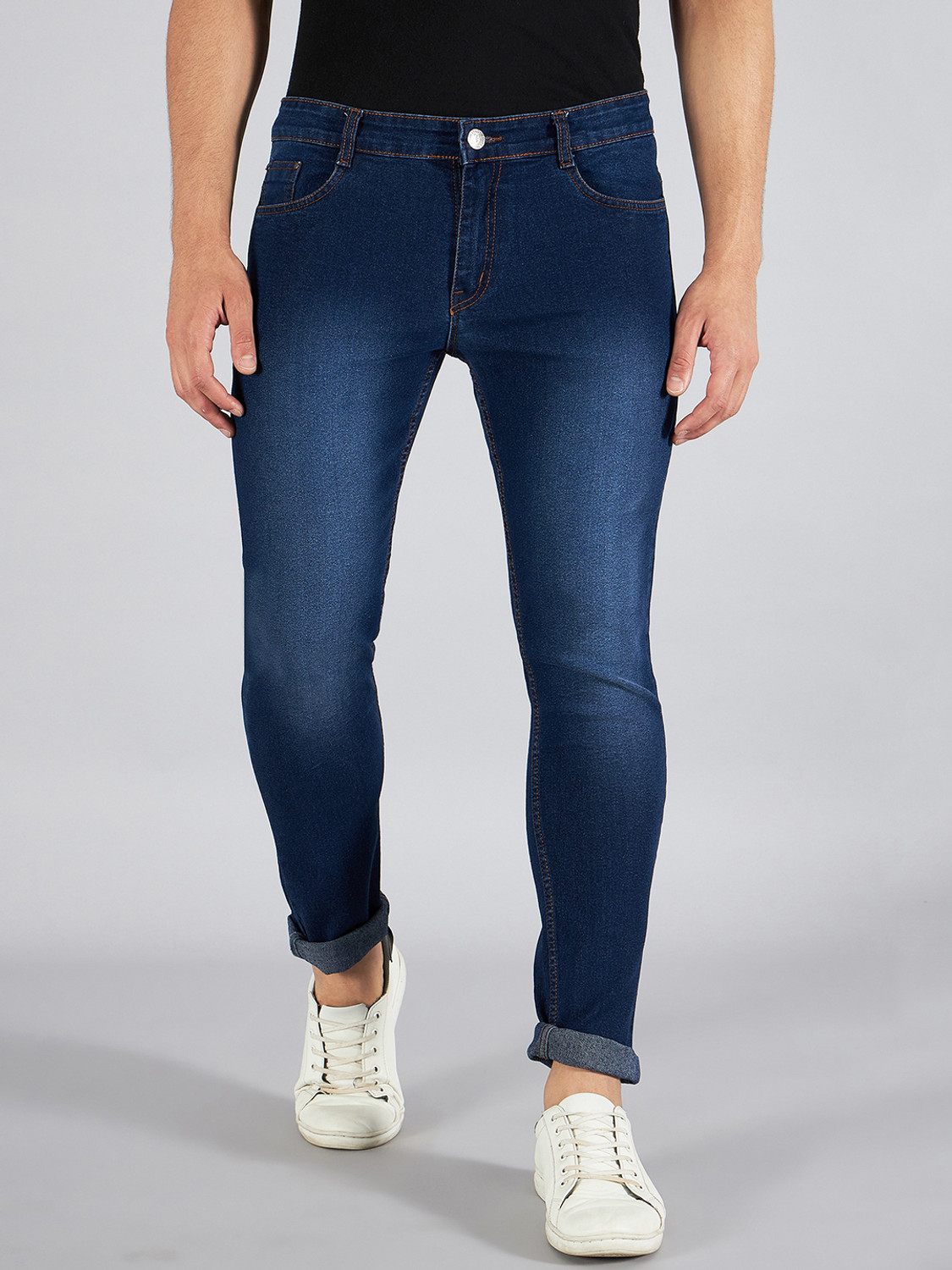 Image of STUDIO NEXX Slim Men Dark Blue Jeans