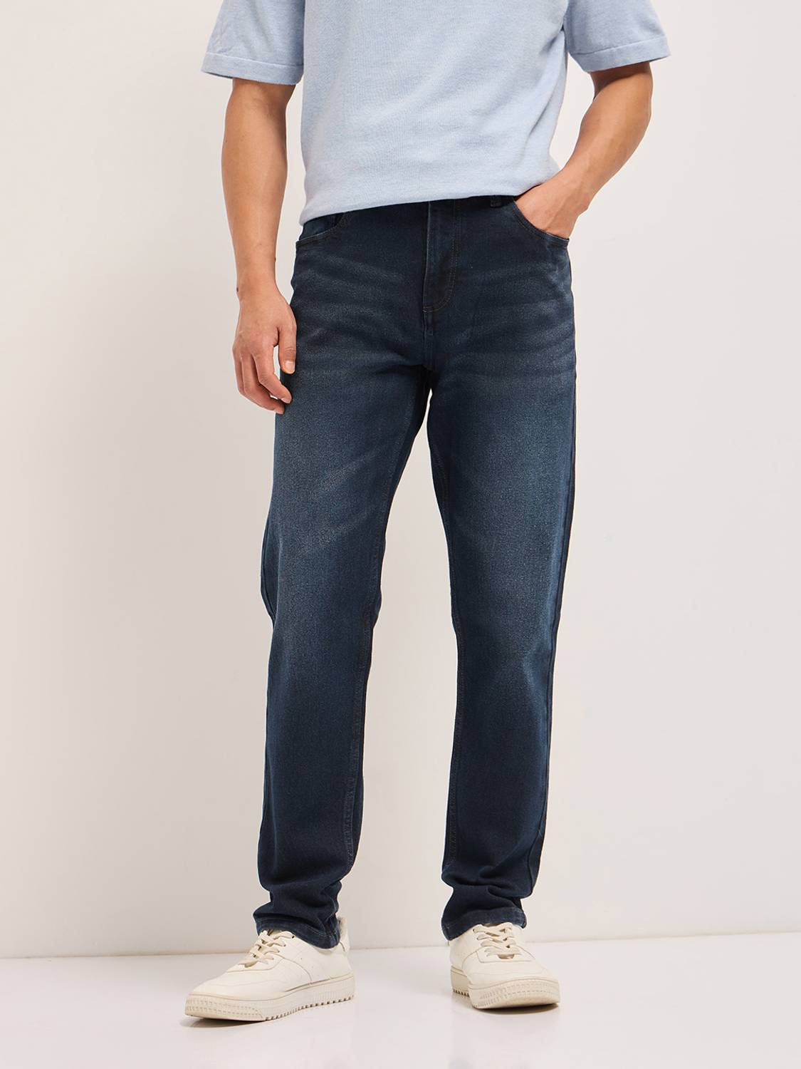 THE BEAR HOUSE Slim Men Dark Blue Jeans