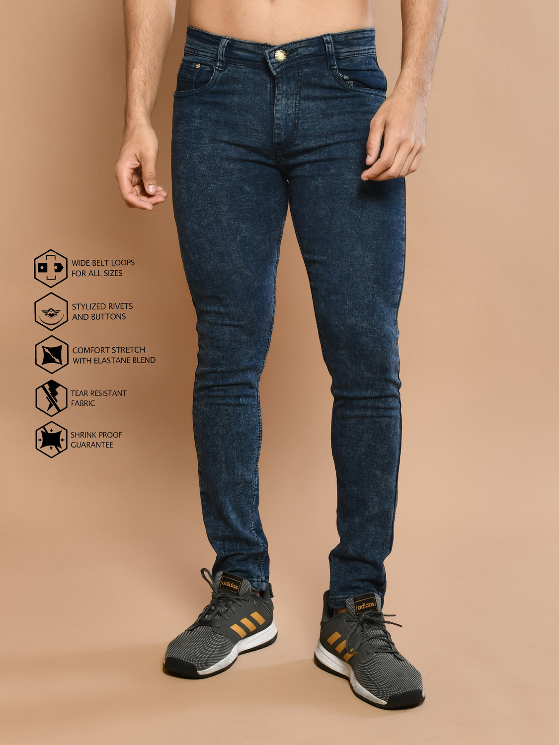 Image of Lzard Slim Men Grey Jeans