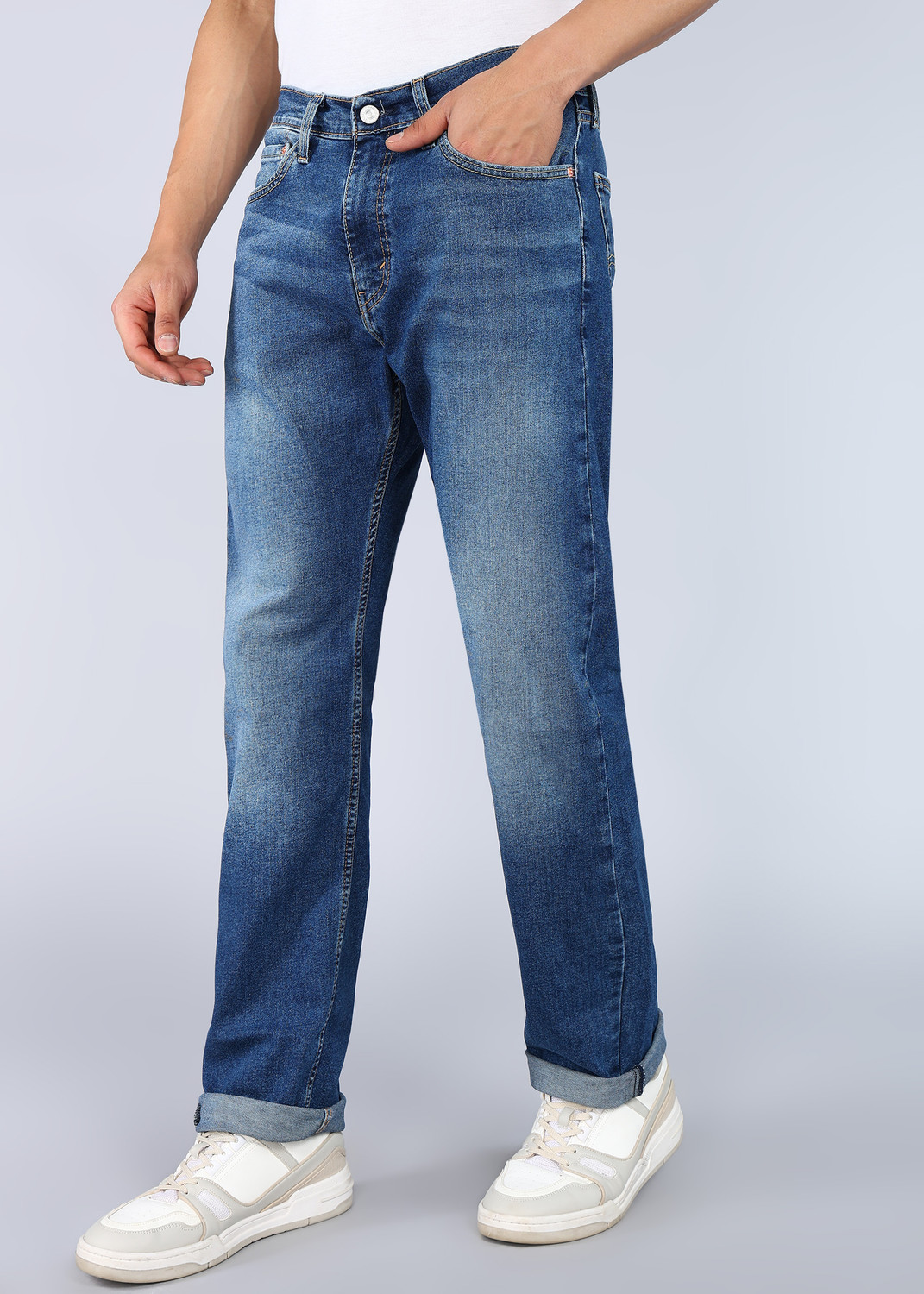 Image of LEVI'S Straight Fit Men Dark Blue Jeans