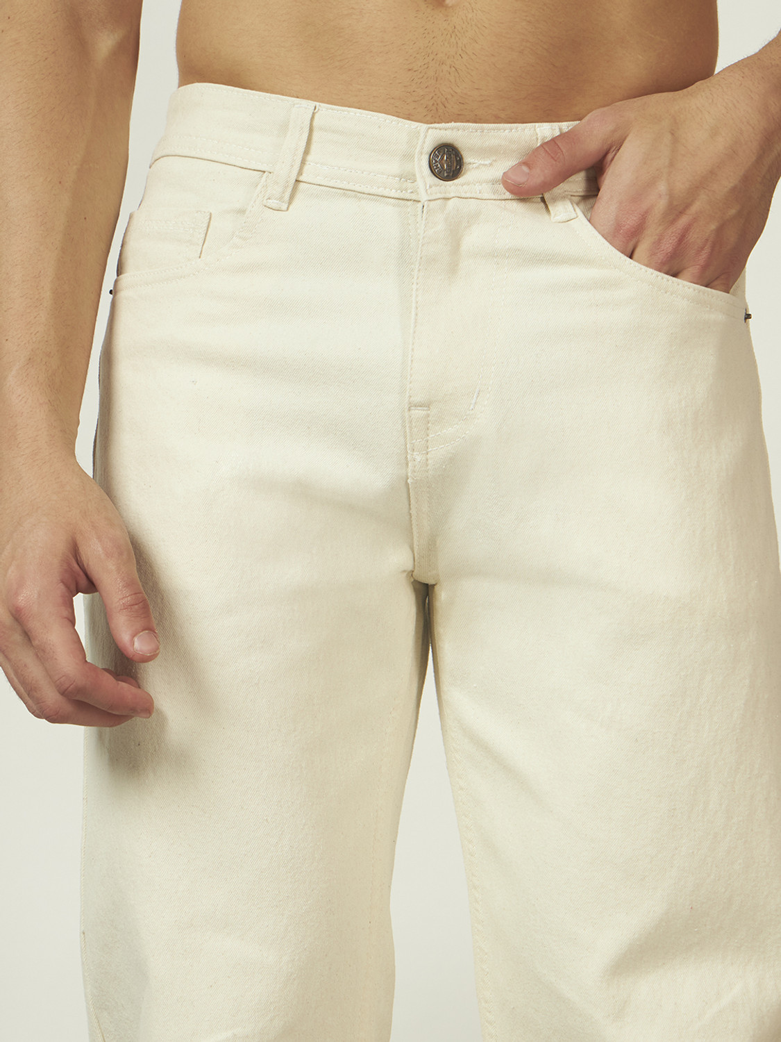 Image of TRUE FADES Regular Men Beige Jeans