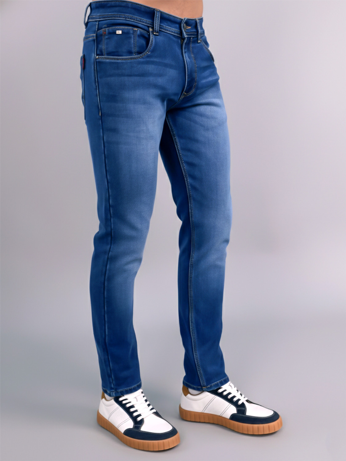 Image of MONTE CARLO Regular Men Light Blue Jeans