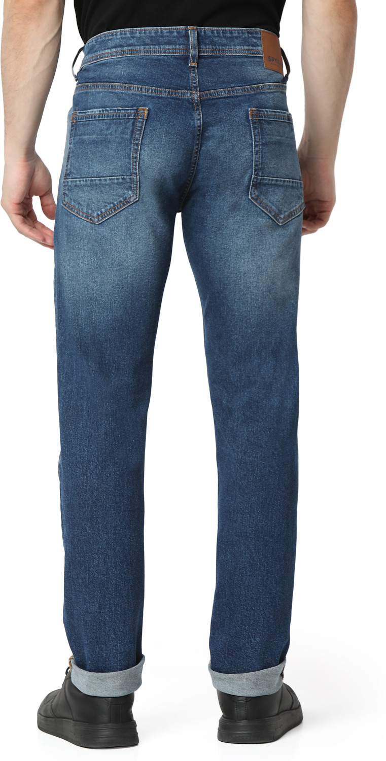 Image of Spykar Men Slim Low Rise Blue Jeans