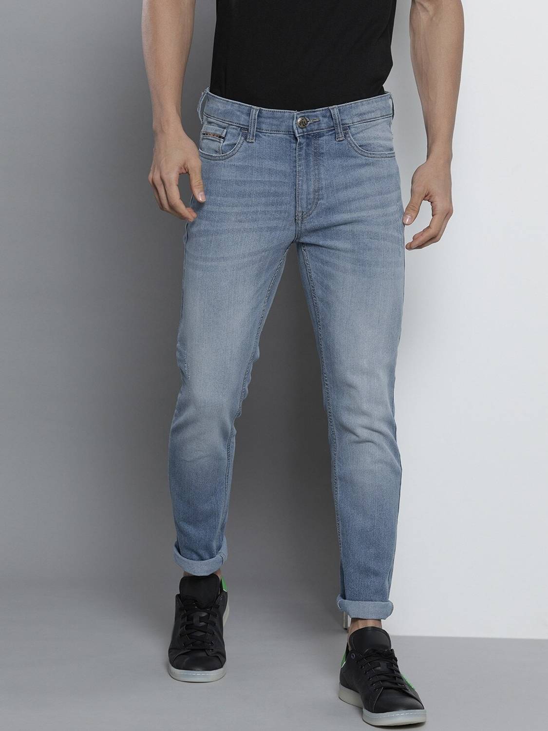 The Indian Garage Co. Slim Men Blue Jeans - Image 1