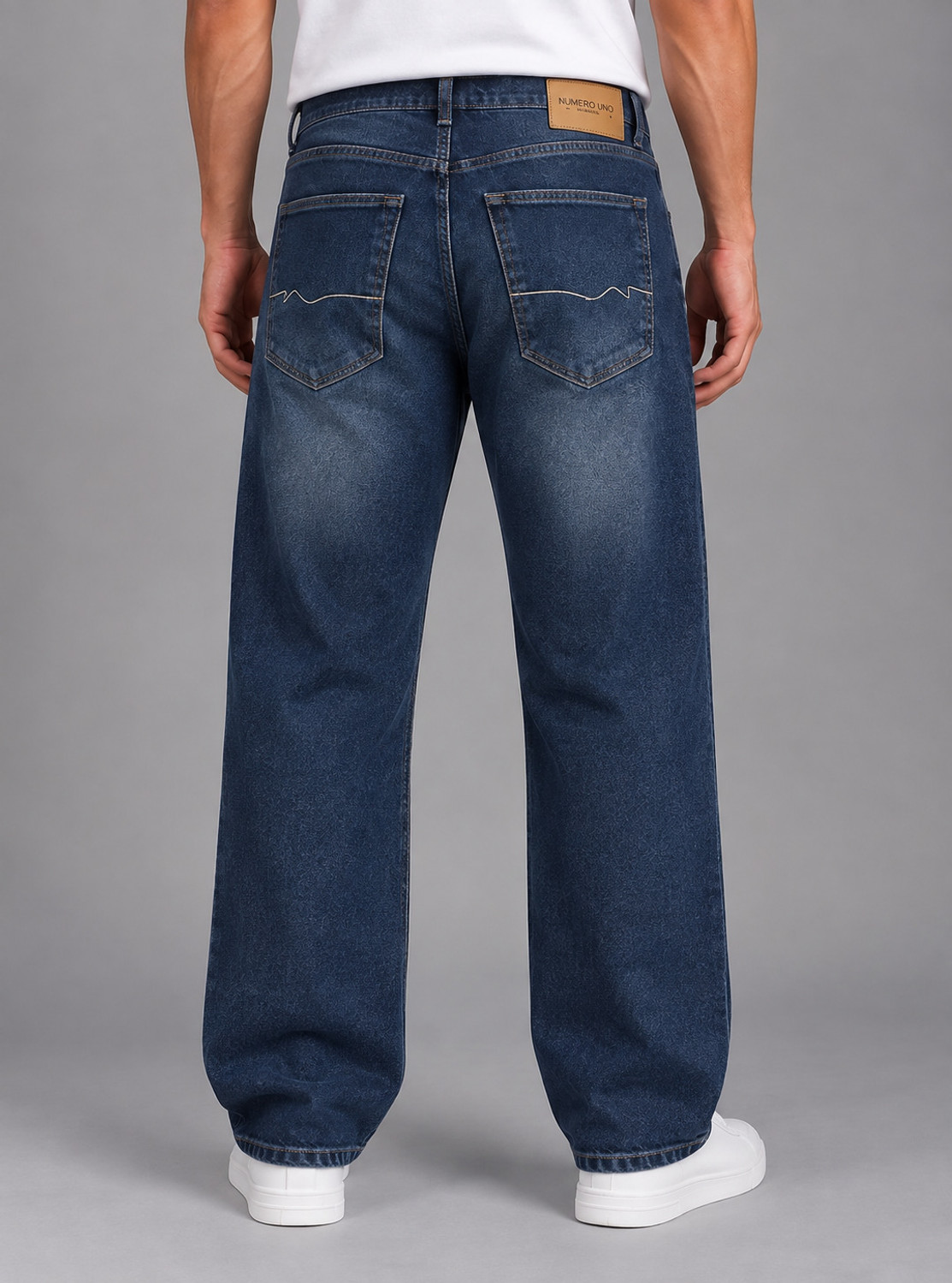 Image of NUMERO UNO Loose Fit Men Blue Jeans