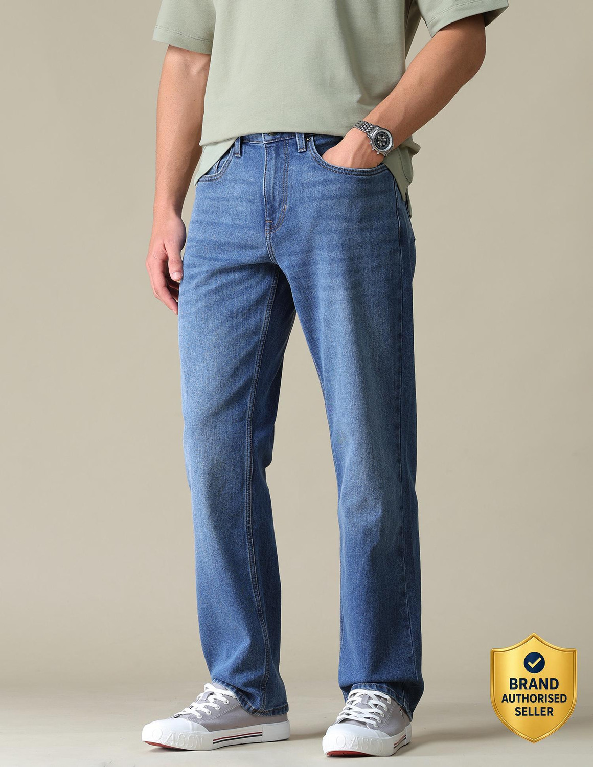 Image of U.S. Polo Assn. Denim Co. Relaxed Fit Men Blue Jeans
