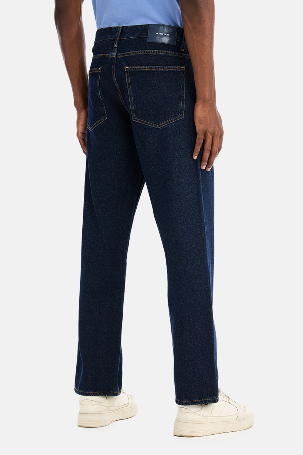 Image of Snitch Straight Fit Men Dark Blue Jeans