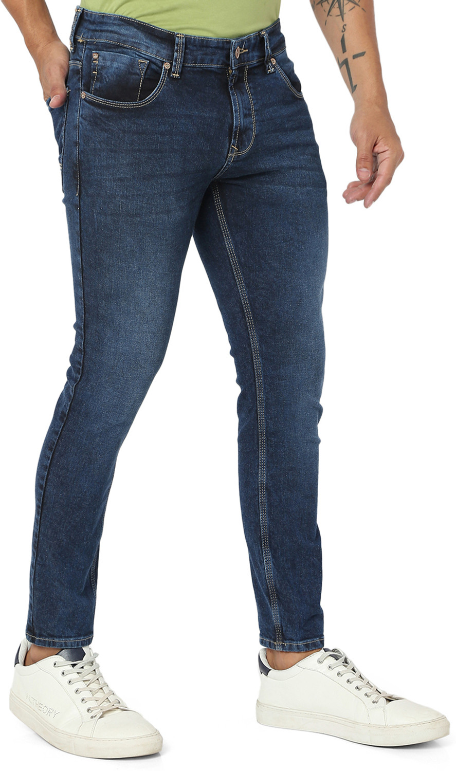 Image of Spykar Slim Men Blue Jeans