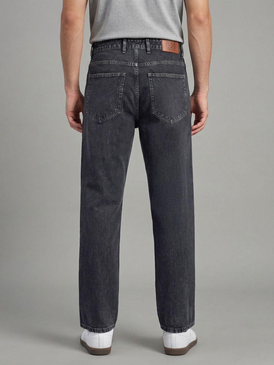 Image of Urbano Fashion Relaxed Fit Men Grey Jeans