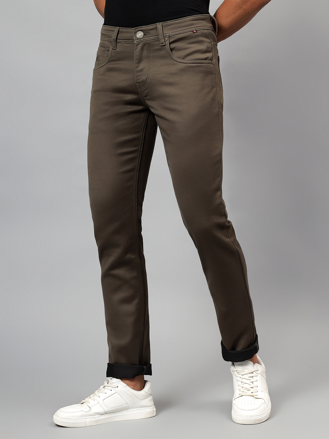 Image of CANTABIL Regular Men Dark Green Jeans