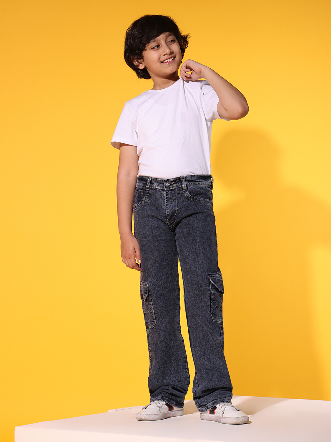 Image of KILLER Boys Regular Mid Rise Grey Jeans