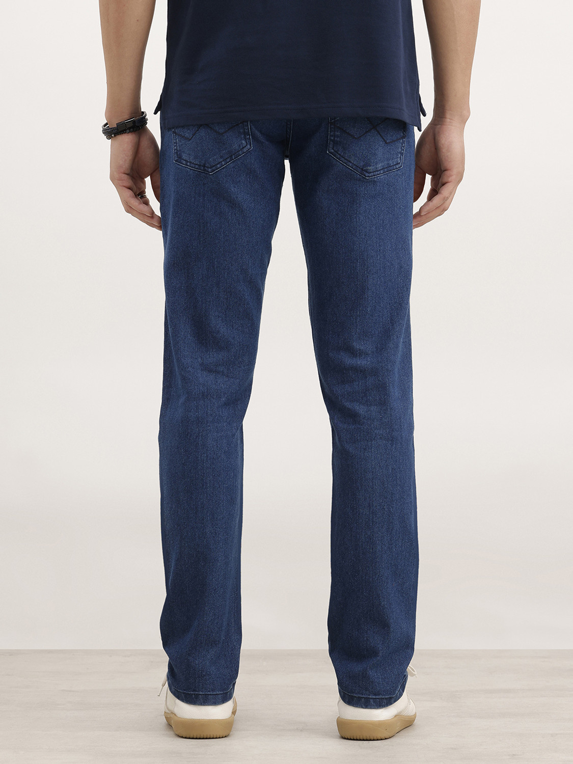 Image of WROGN Men Slim Mid Rise Blue Jeans