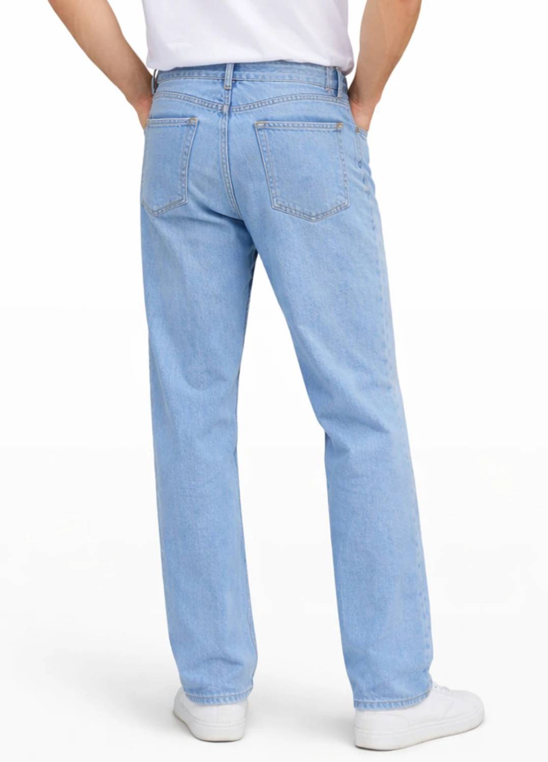 PERISFASHION Loose Fit Men Light Blue Jeans - Image 2