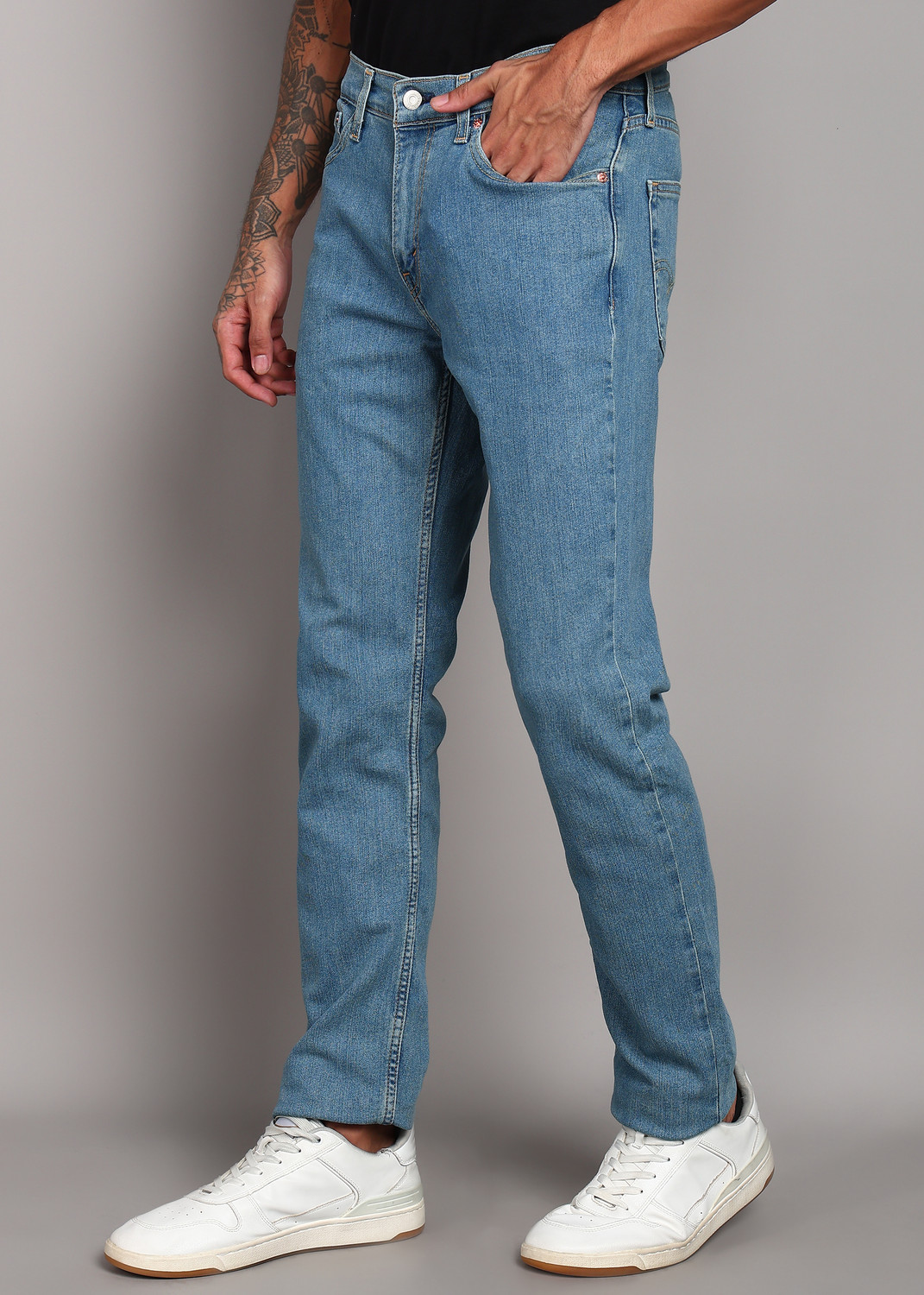 Image of LEVI'S Men Slim Mid Rise Blue Jeans