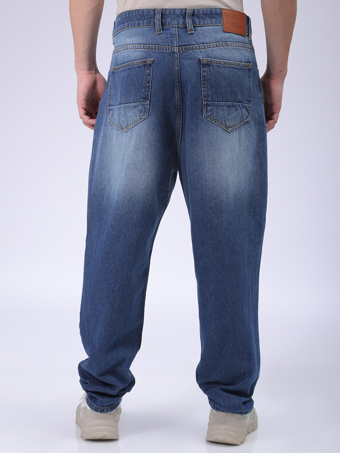 Image of The Indian Garage Co. Loose Fit Men Blue Jeans