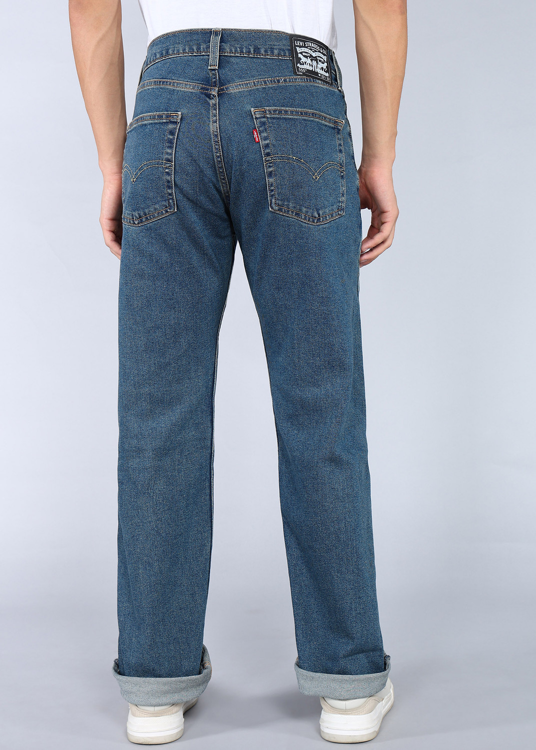 Image of LEVI'S Men Relaxed Fit Mid Rise Blue Jeans