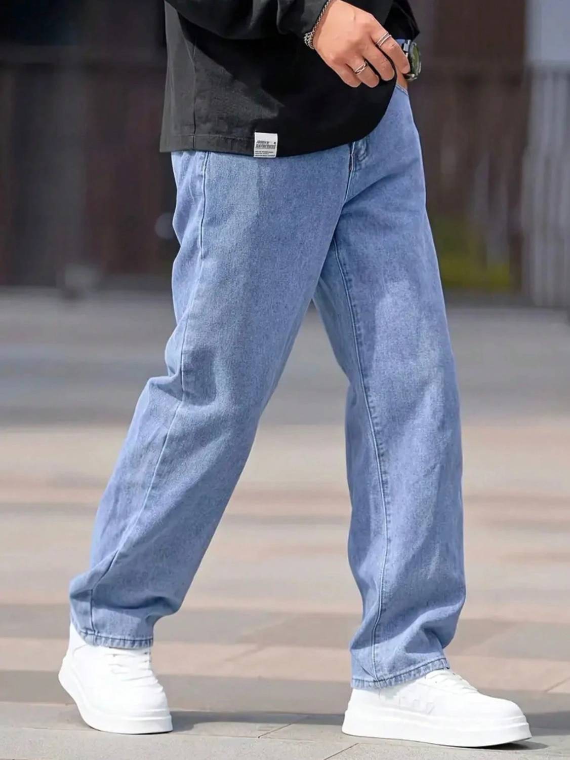 KD KRSNA OF DENIM Straight Fit Men Light Blue Jeans - Image 5