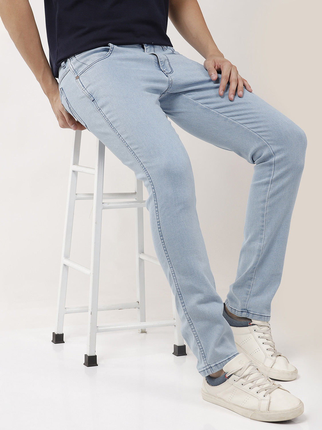 Image of Wrangler Slim Men Blue Jeans