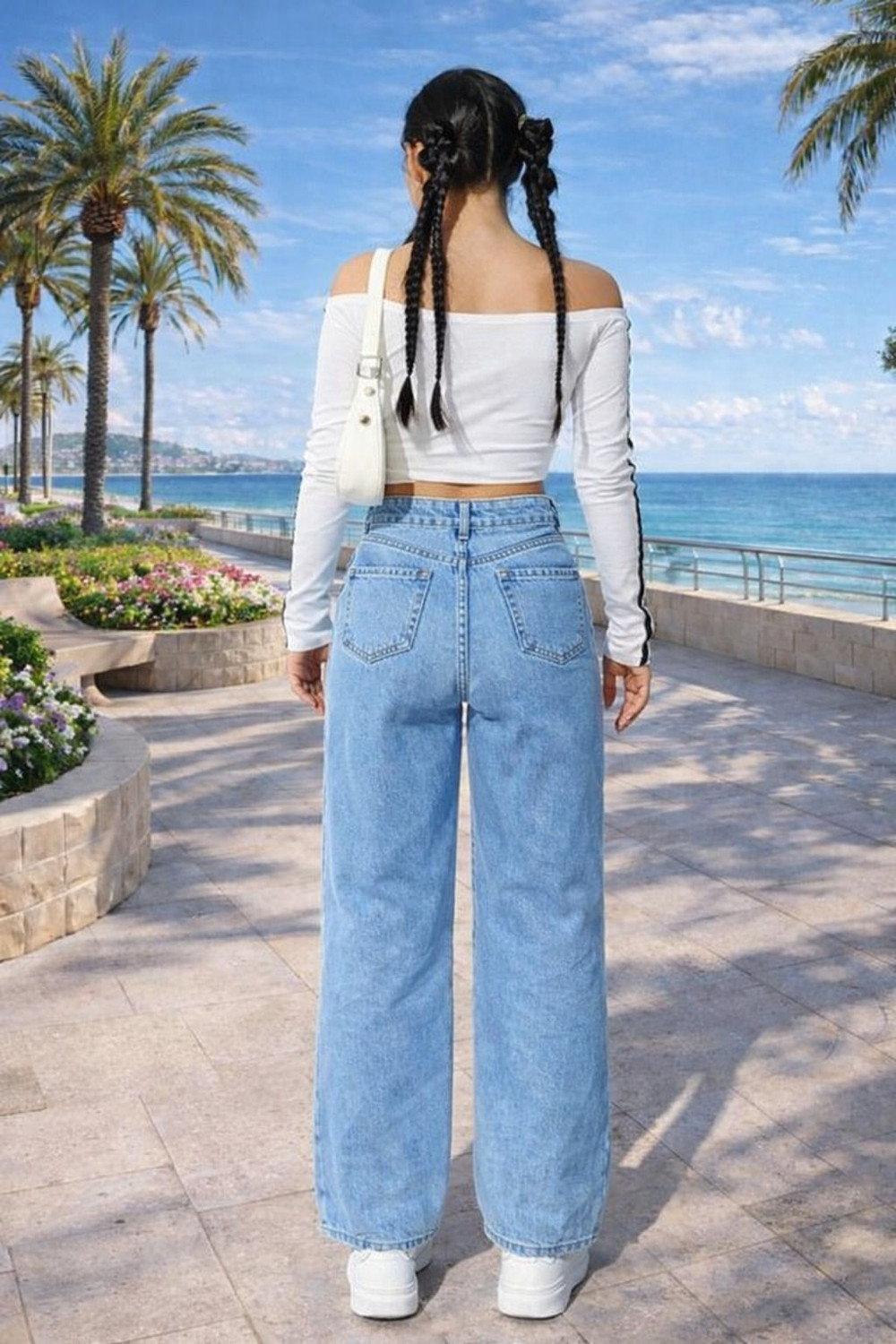 Image of cnw Straight Fit Women Light Blue Jeans