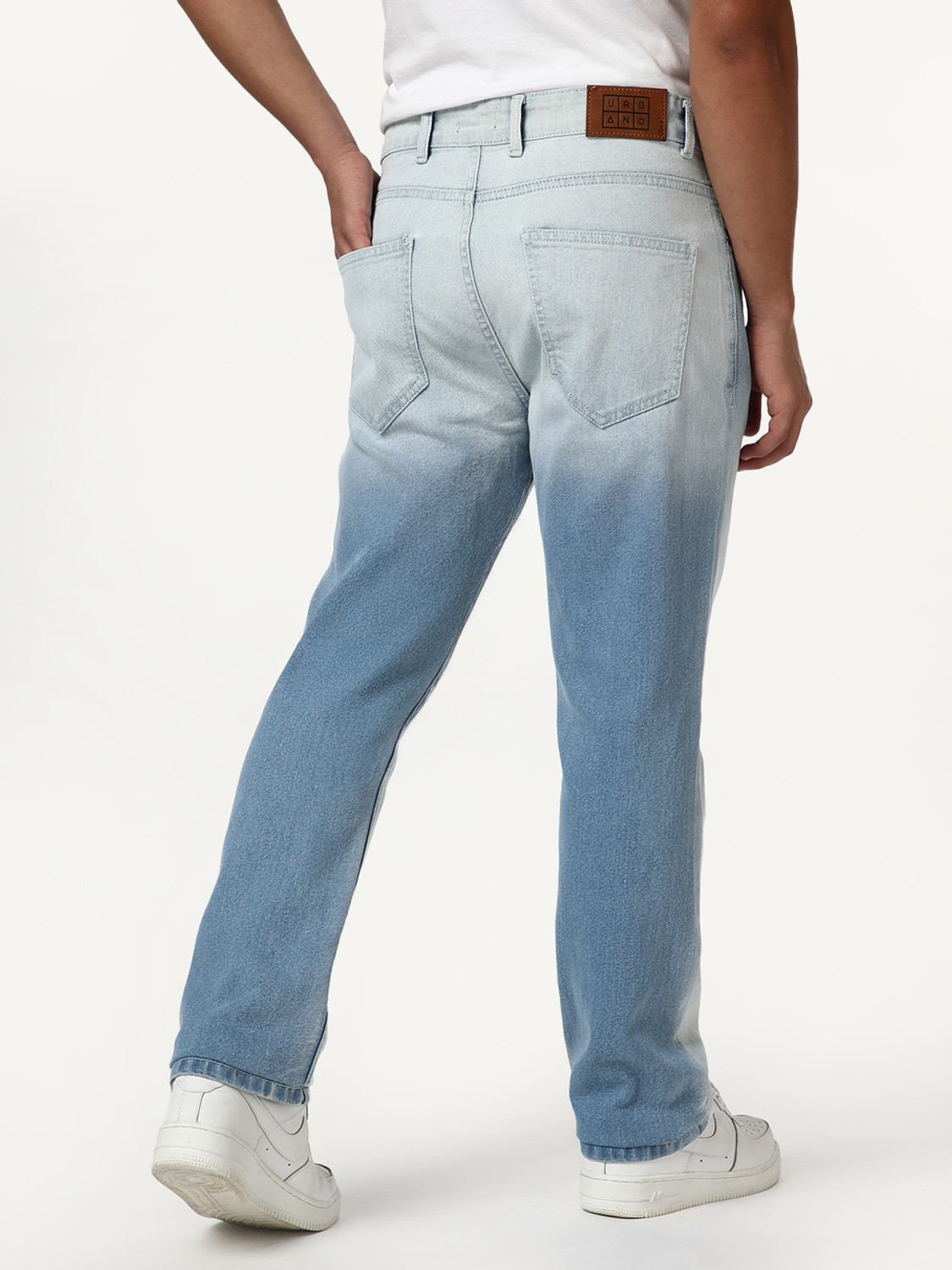 Image of Urbano Fashion Straight Fit Men Light Blue Jeans