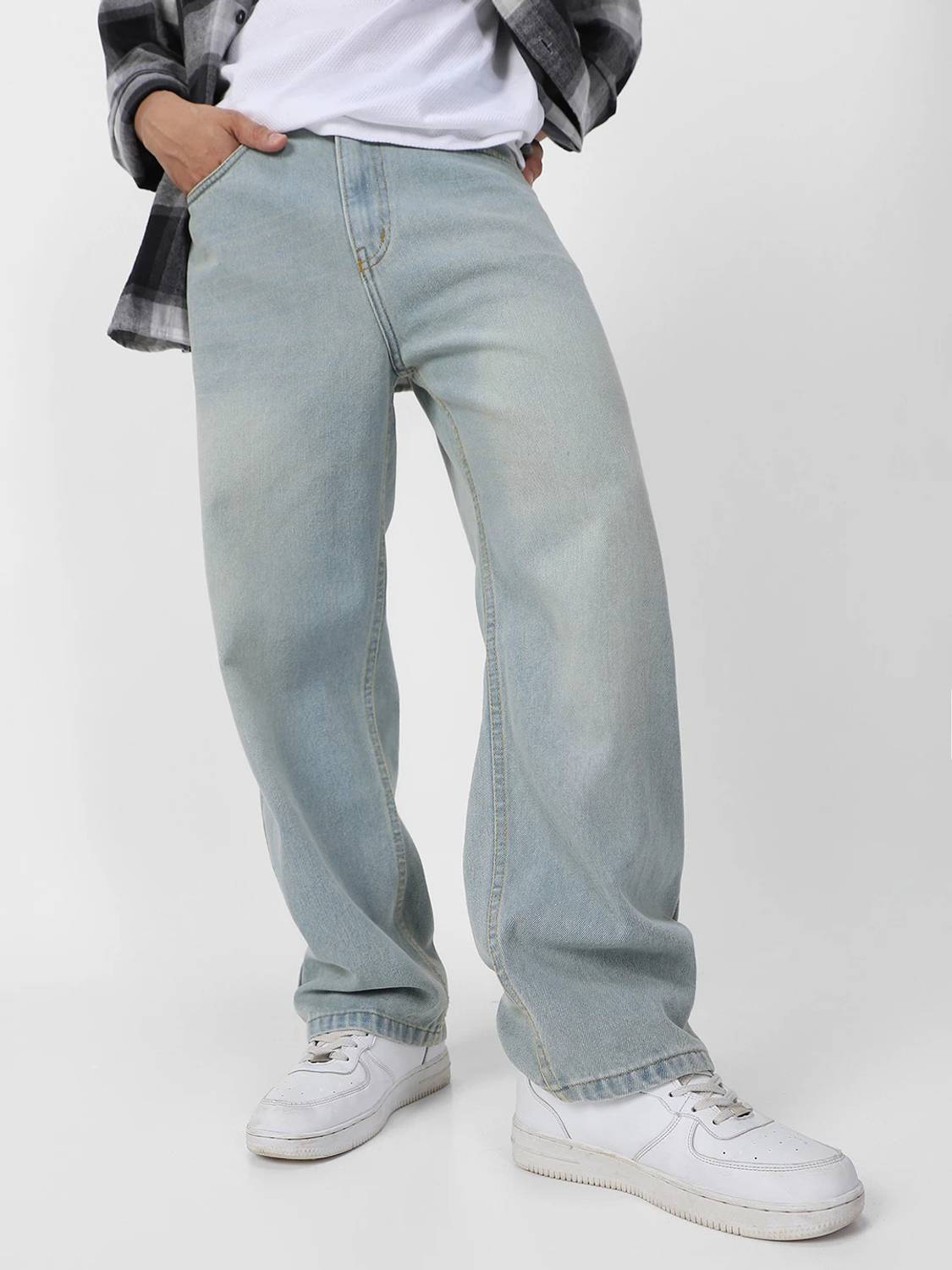 Urbano Fashion Loose Fit Men Light Blue Jeans