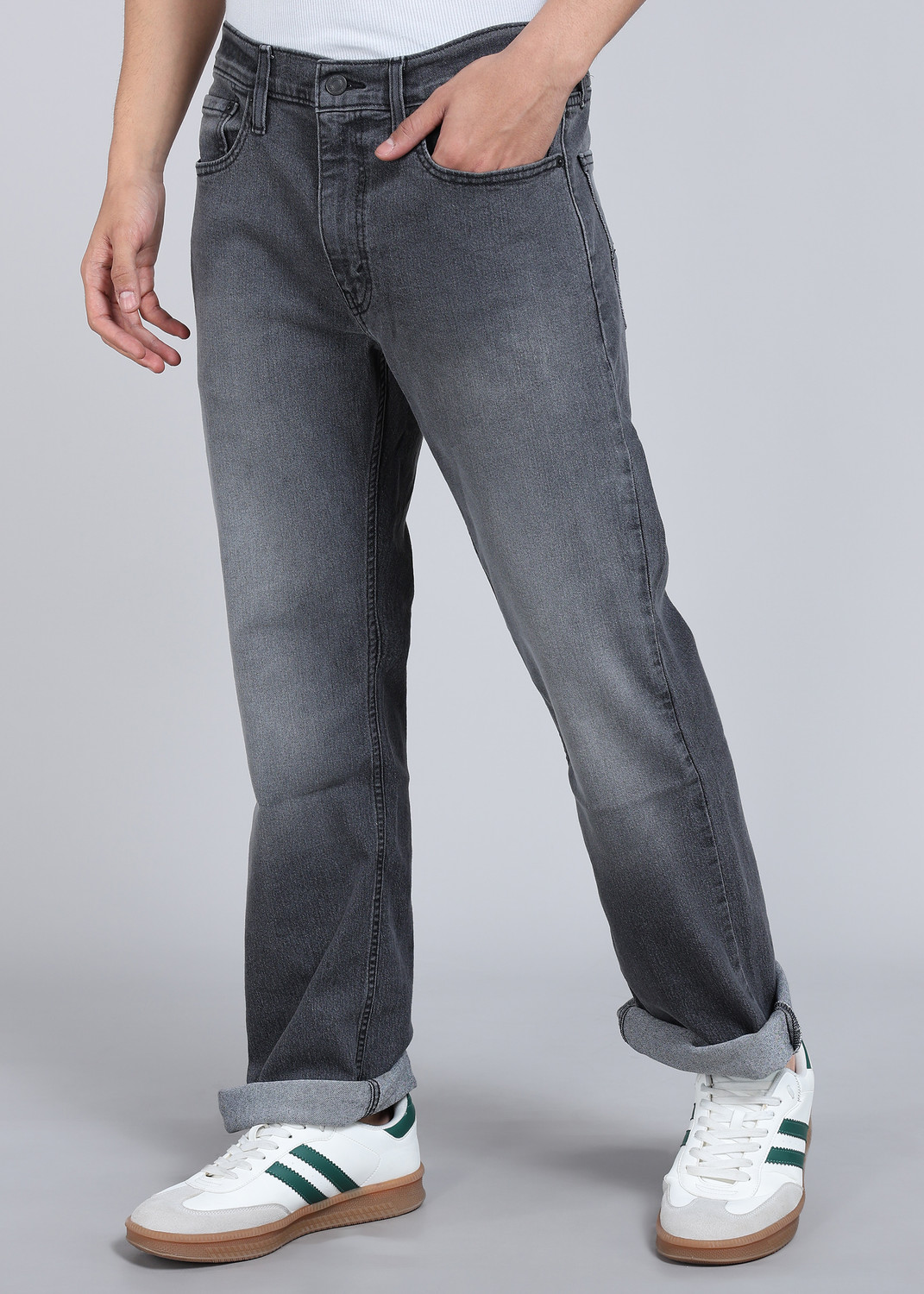 Image of LEVI'S Men Boot-Leg Mid Rise Grey Jeans