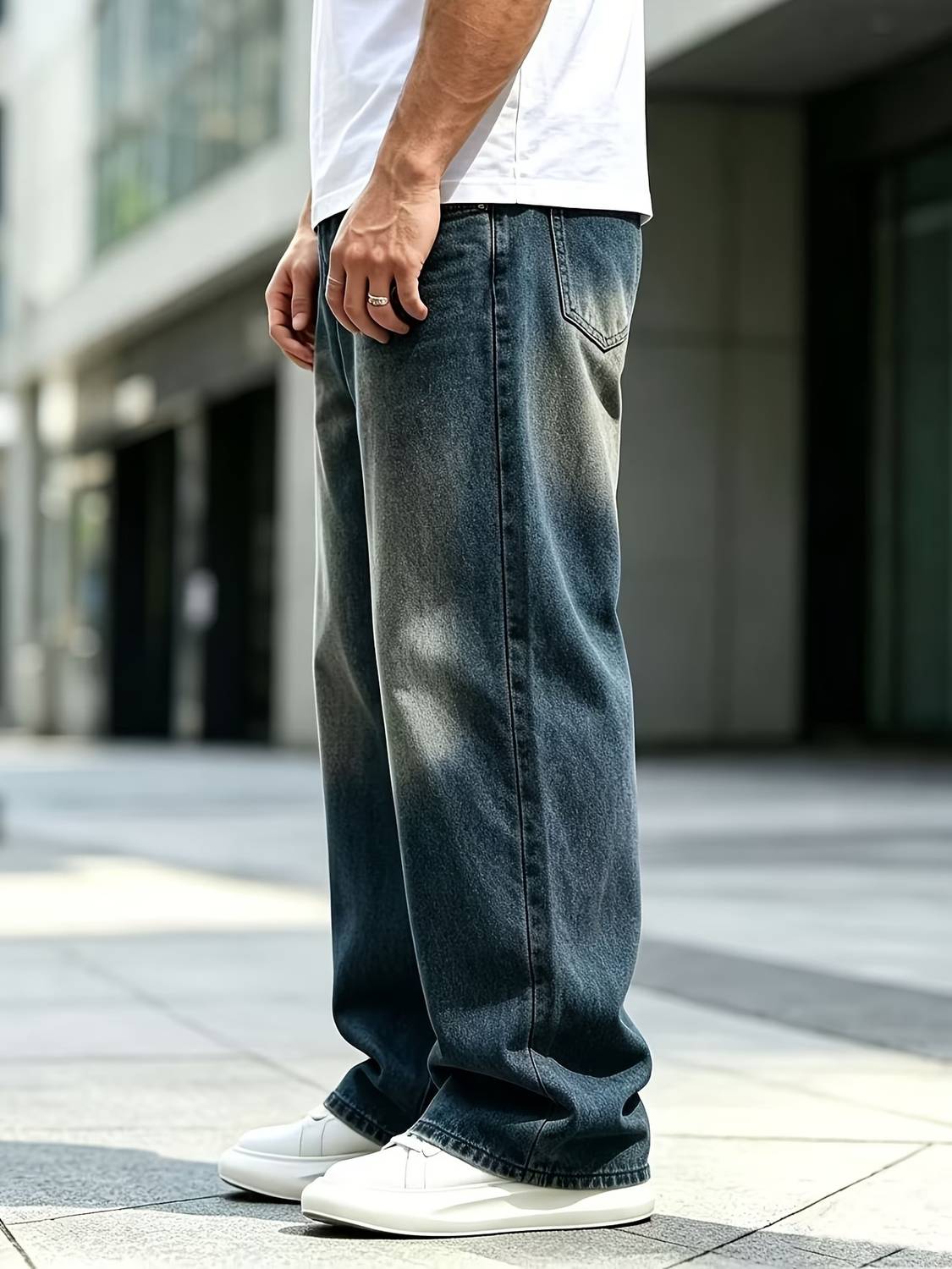 PRIMIAA Loose Fit Men Green Jeans - Image 3