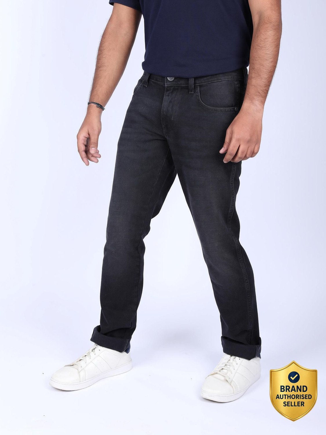 Image of Wrangler Slim Men Black Jeans