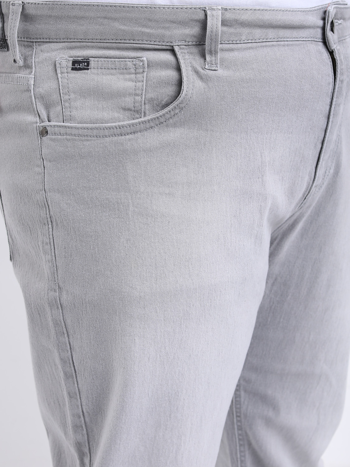 Image of HIGHLANDER Plus Size Regular Men Grey Jeans