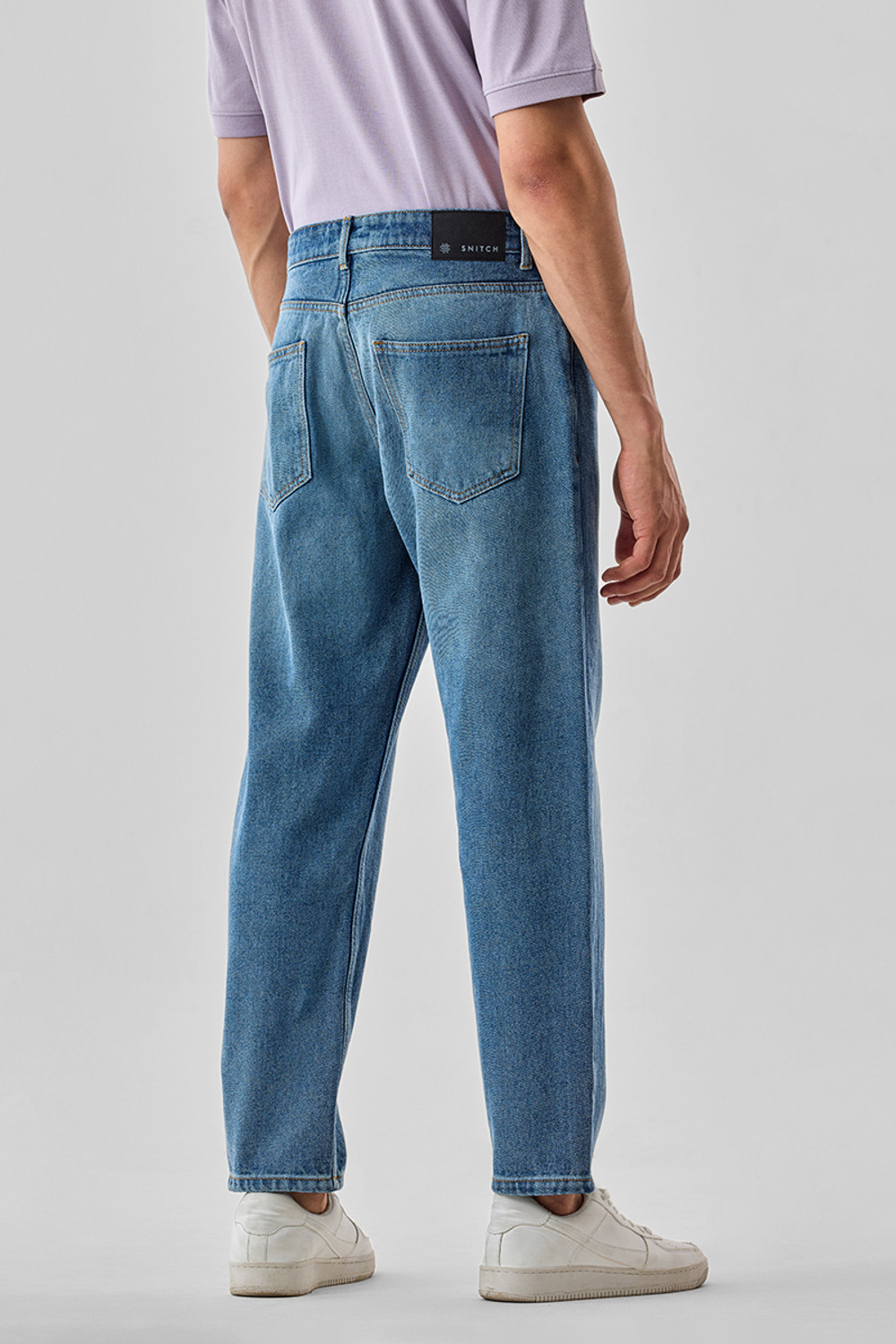 Image of Snitch Relaxed Fit Men Blue Jeans
