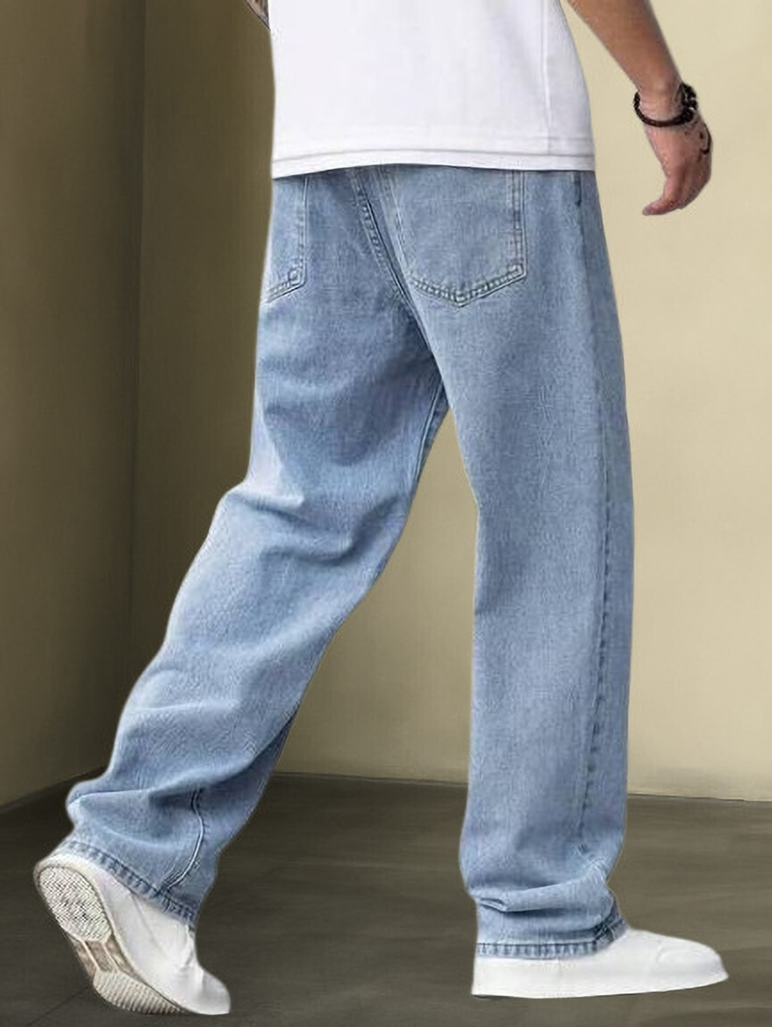 Image of PODGE Loose Fit Men Light Blue Jeans