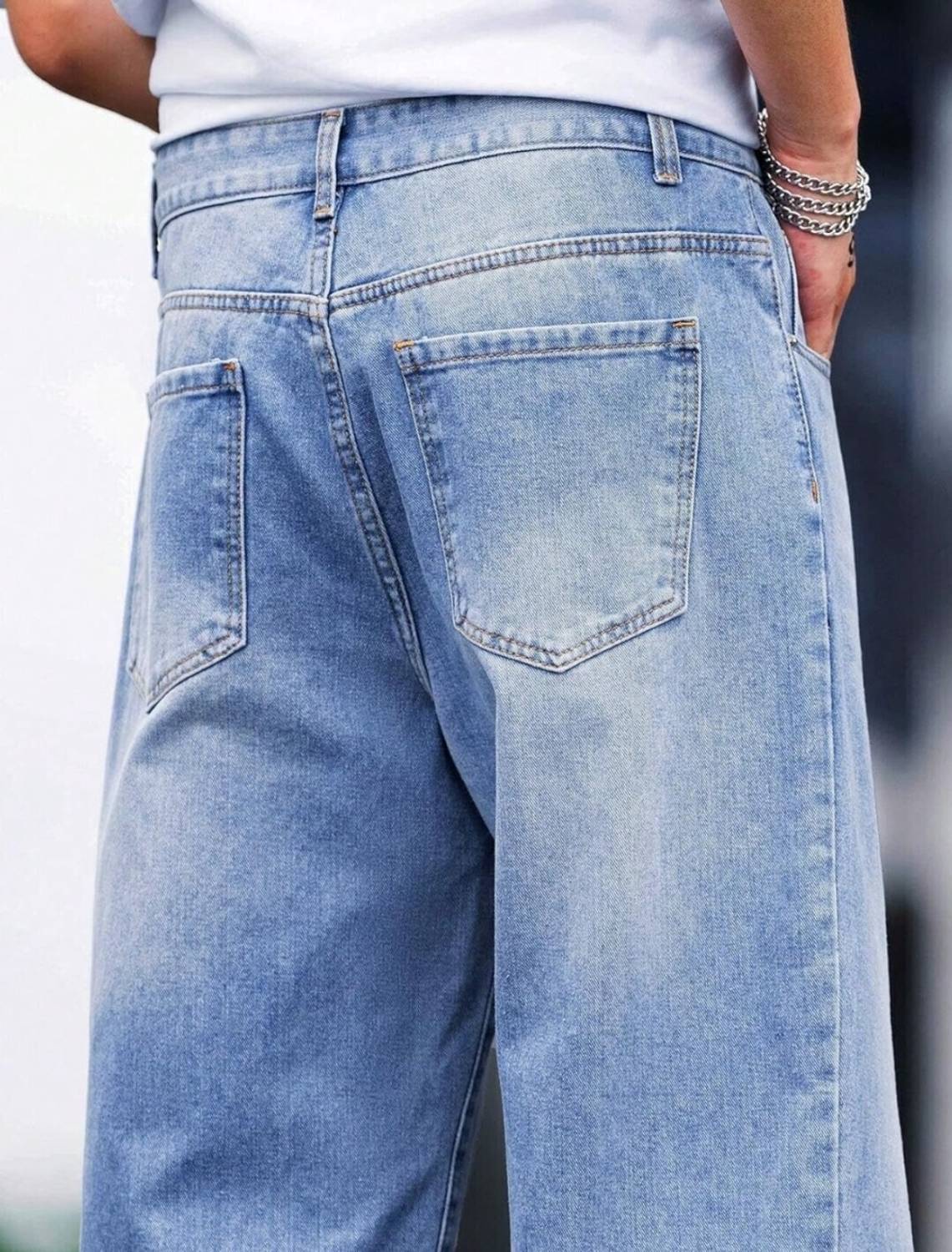 BREXX Baggy Fit Men Blue Jeans - Image 3