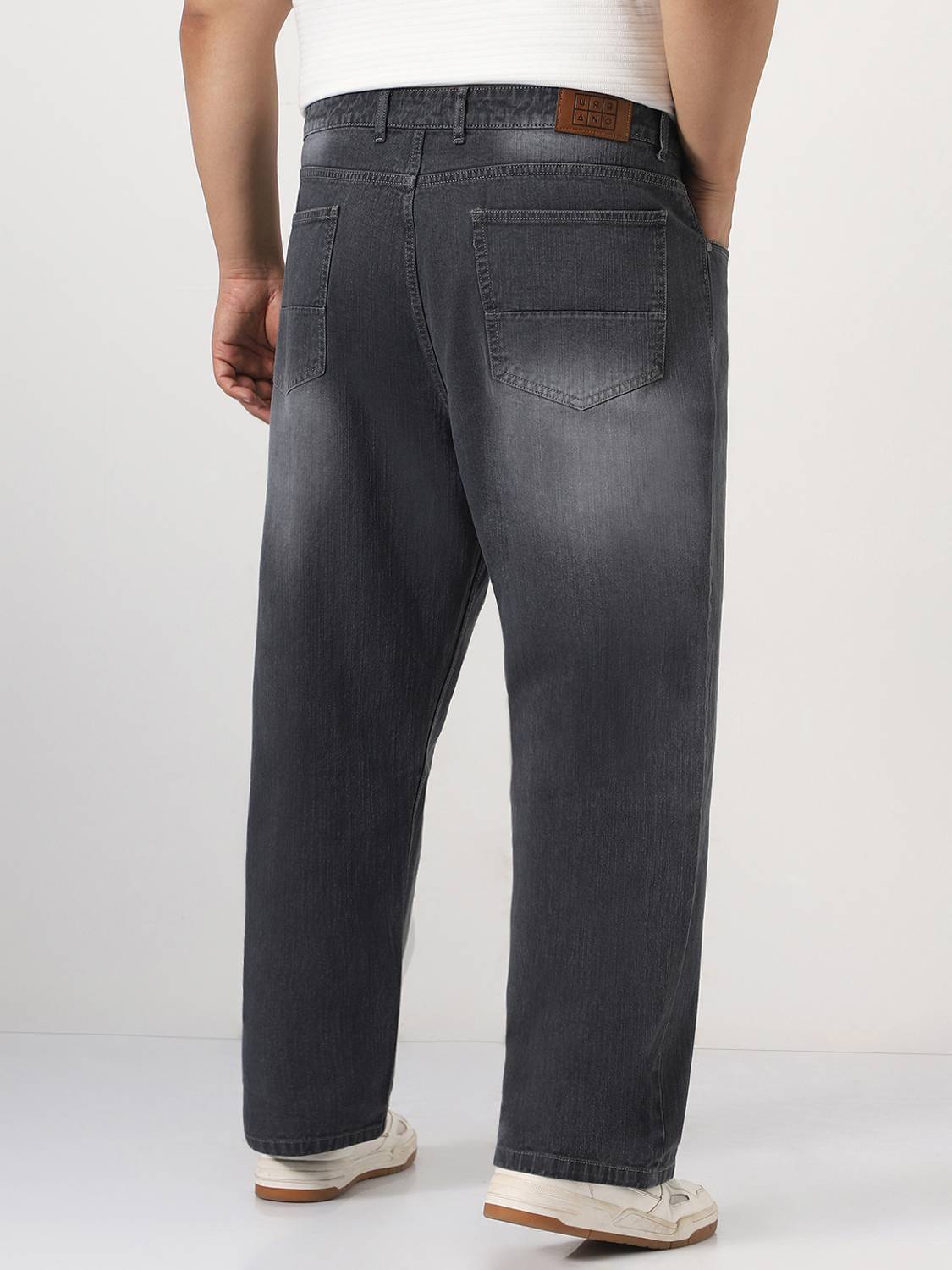 Urbano Plus Loose Fit Men Dark Grey Jeans - Image 3