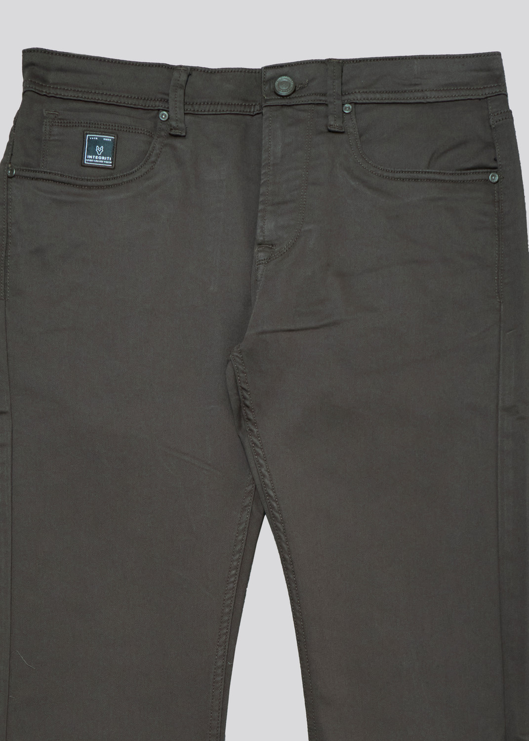 Image of INTEGRITI Men Straight Fit Mid Rise Brown Jeans