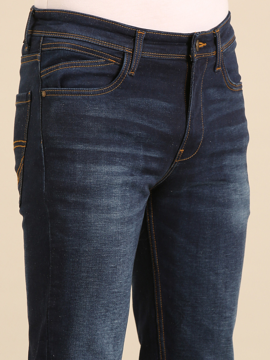 Image of CAVALLO BY LINEN CLUB Slim Men Blue Jeans