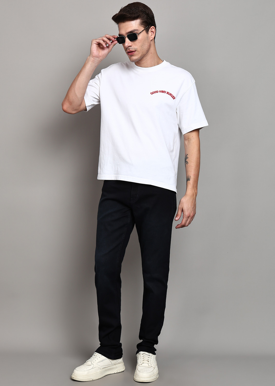 Image of PETER ENGLAND Tapered Fit Men Dark Blue Jeans