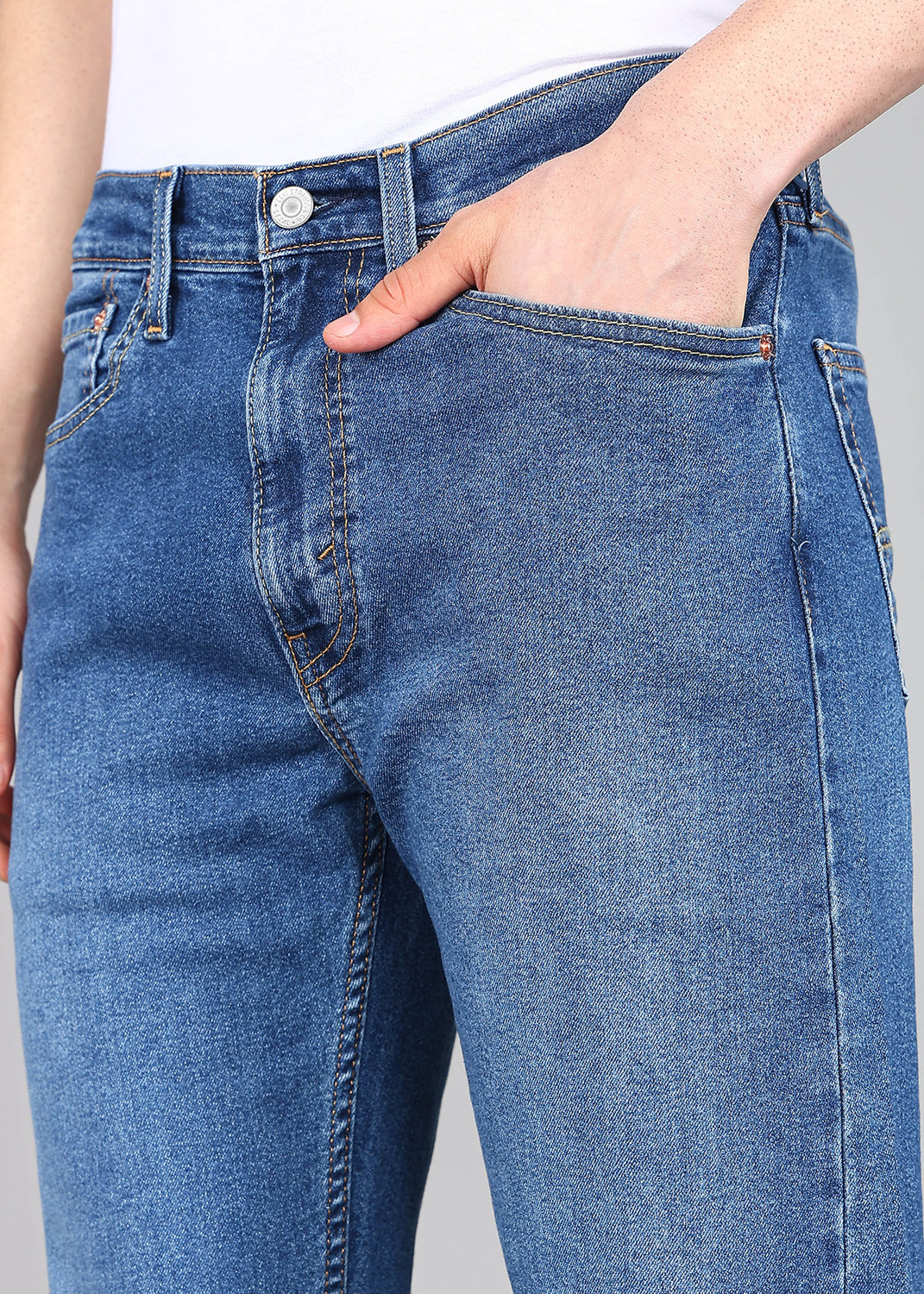 Image of LEVI'S 513 Straight Fit Men Blue Jeans