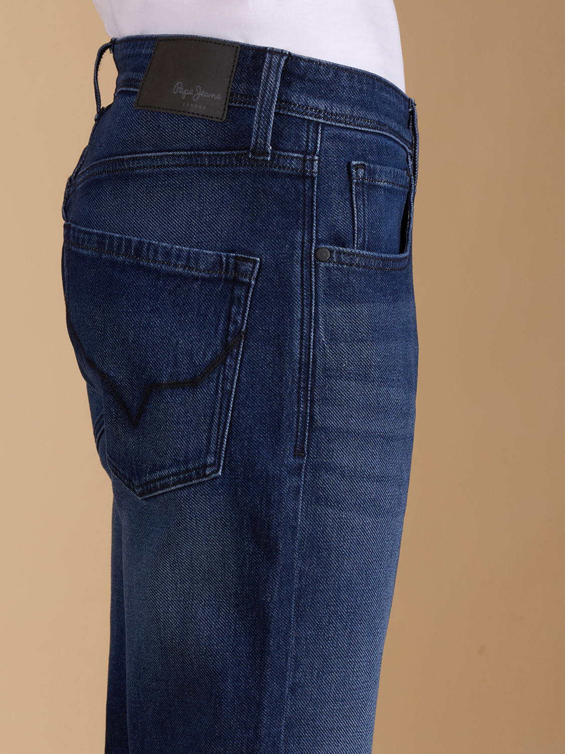 Image of Pepe Jeans Straight Fit Men Dark Blue Jeans