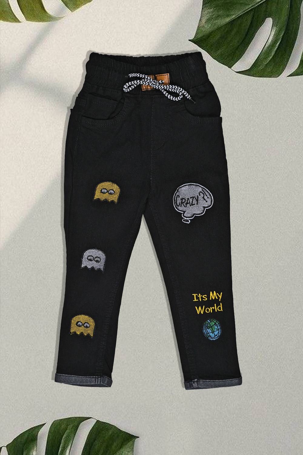F2M Slim Girls Black Jeans