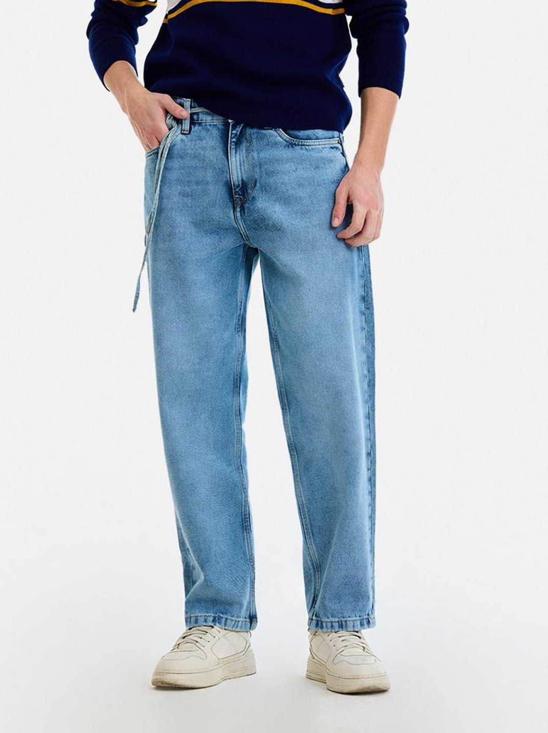 Image of Snitch Loose Fit Men Light Blue Jeans