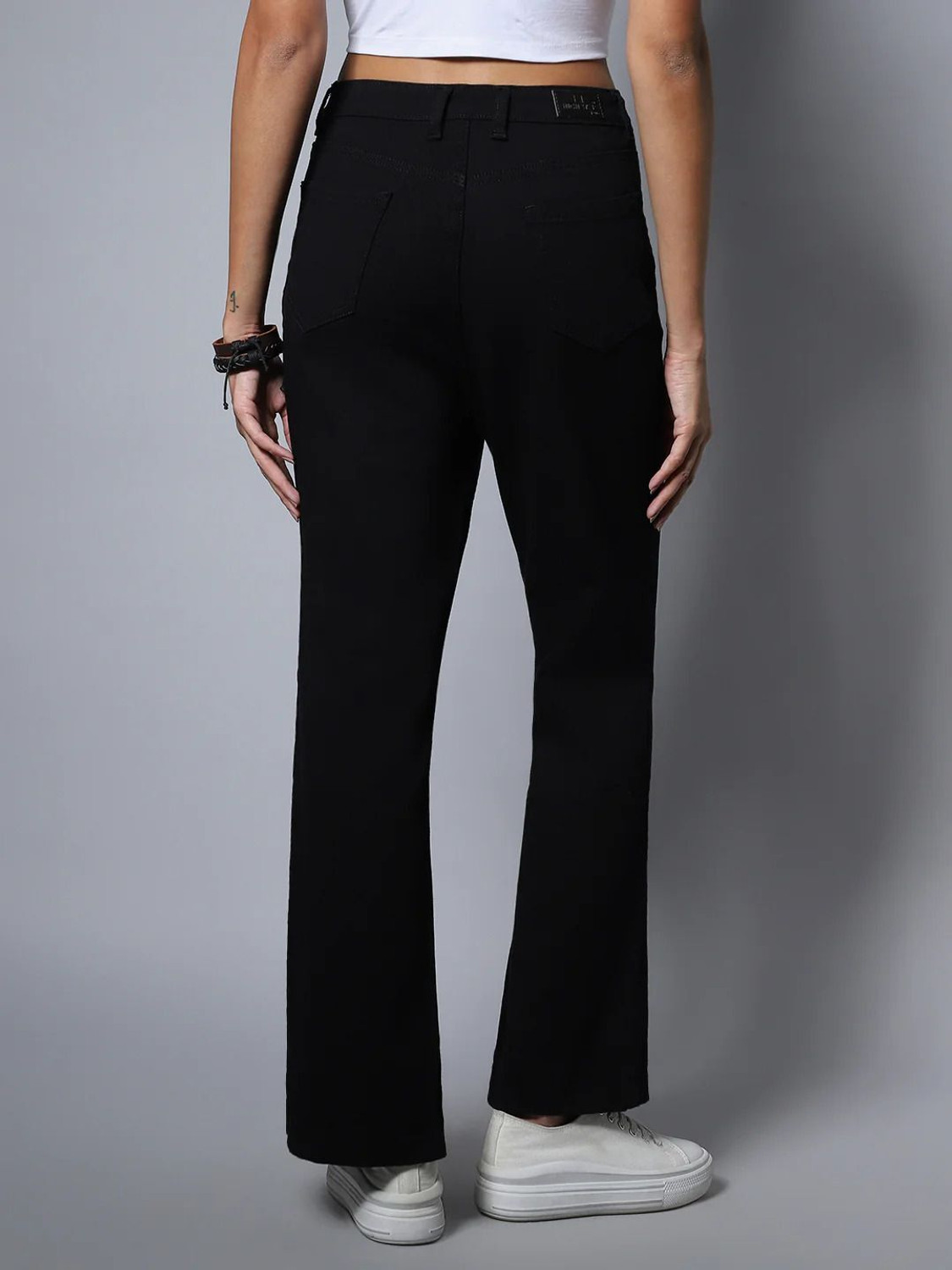 Image of Houeofcommon Boot-Leg Women Black Jeans
